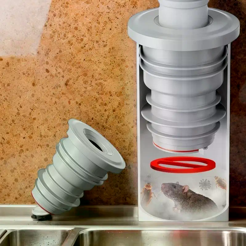Bathroom Sewer Seal Ring Anti- - Drain Pipe Clip reseña y precio