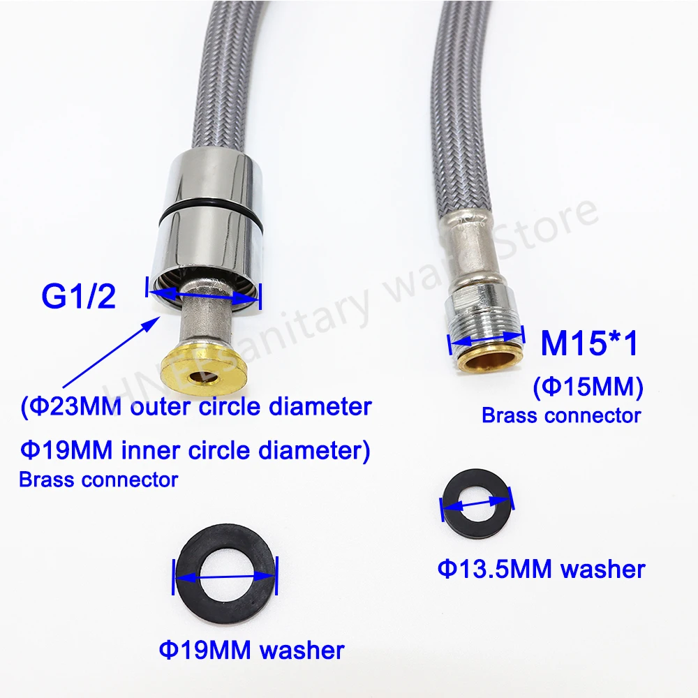 50cm/60cm/85cm/150cm F1/2 M15* - Flexible Hose Braided reseña y precio