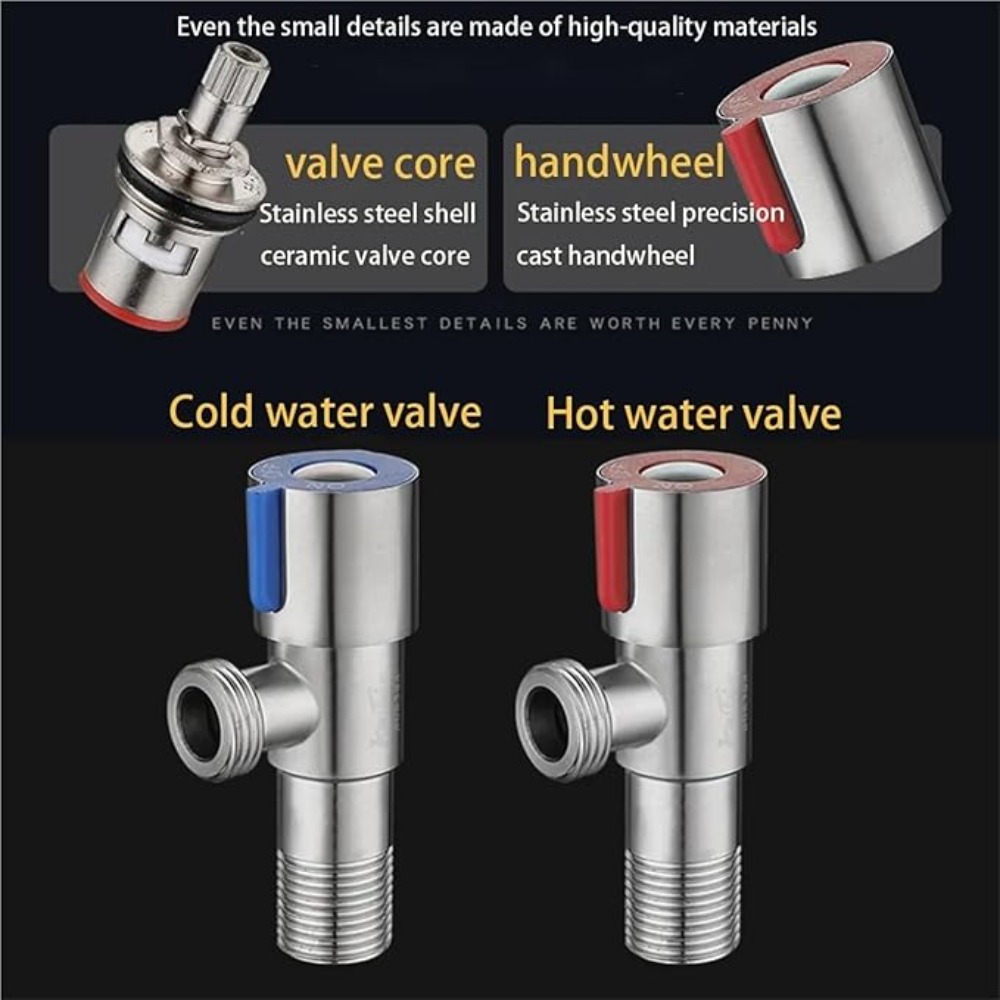 Stainless Steel Hot Cold Inlet - Toilet Fill Valve reseña y precio