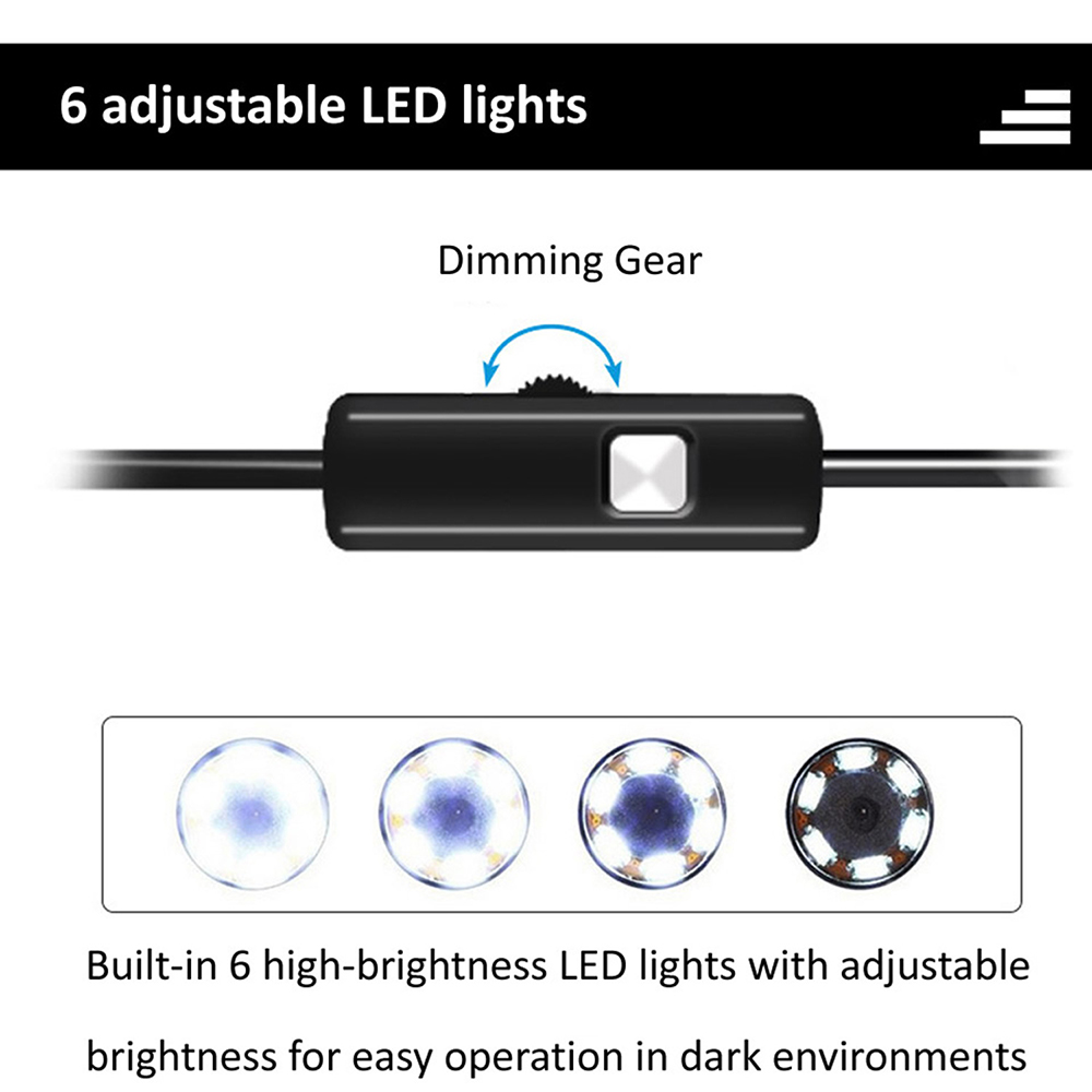 6 LED Light 7mm 1M  Endoscope  - Drain Snake Flexible reseña y precio