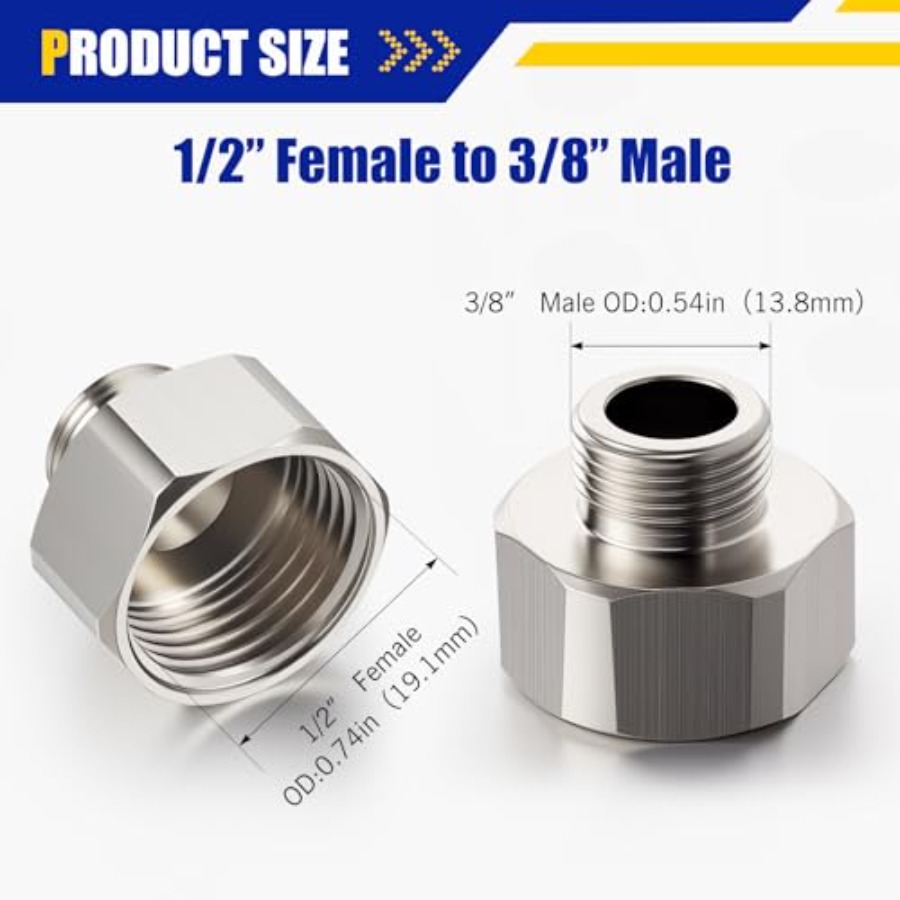 8 Pcs Brass Water Line Adapter - Compression Fitting Brass reseña y precio