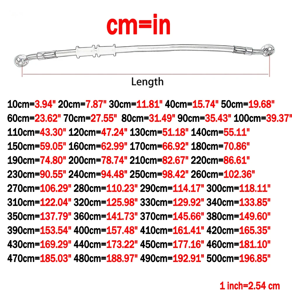 10cm~500cm Motorcycle Brake Cl - Flexible Hose Braided reseña y precio
