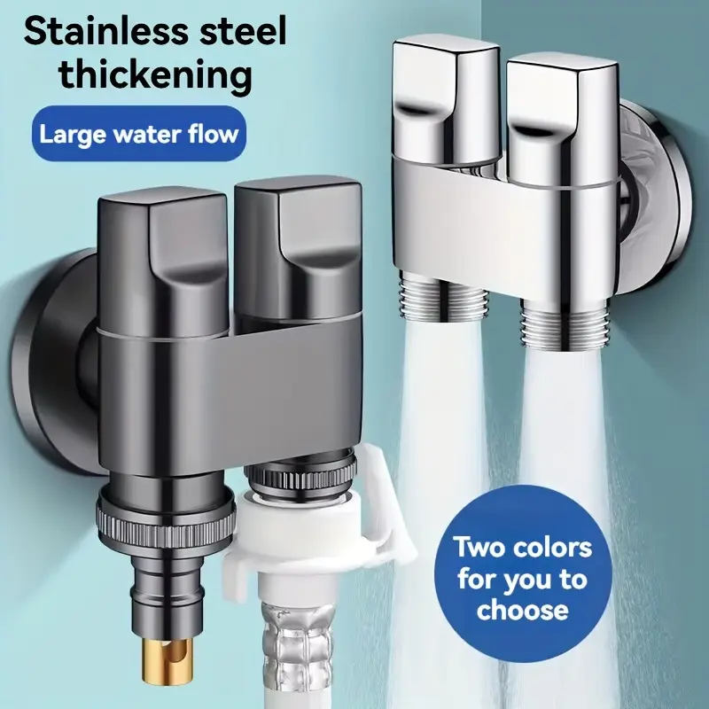 Stainless steel double outlet  - Toilet Fill Valve reseña y precio