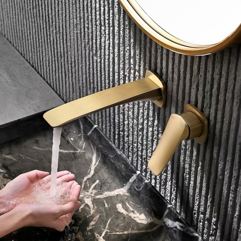 Gold Concealed Bathroom Faucet - Basin Mixer Cartridge reseña y precio