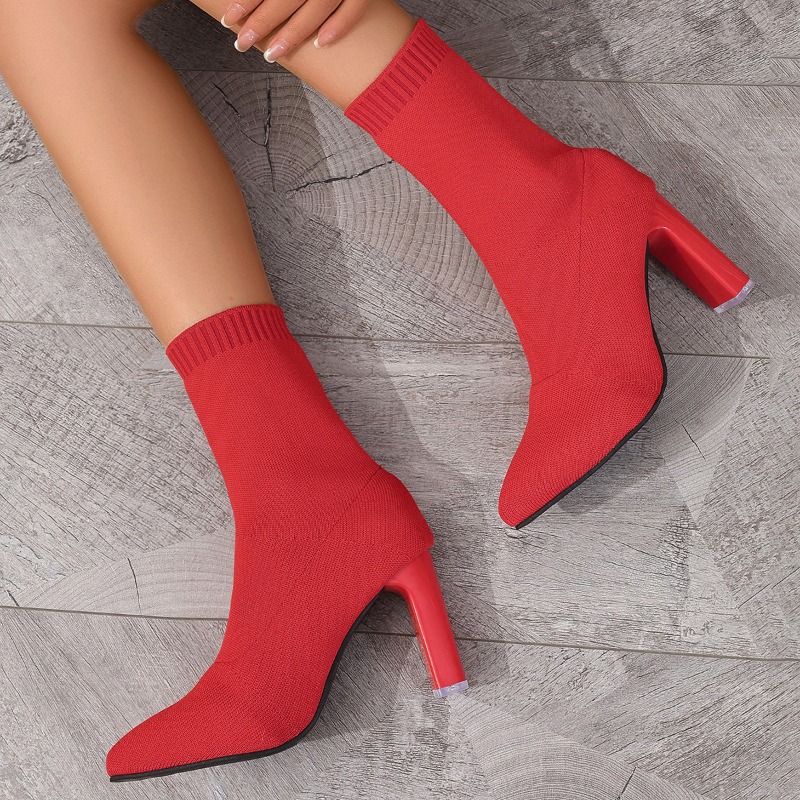 Simple Pointed Toe Knit Stretc - Pipe Bending Spring reseña y precio
