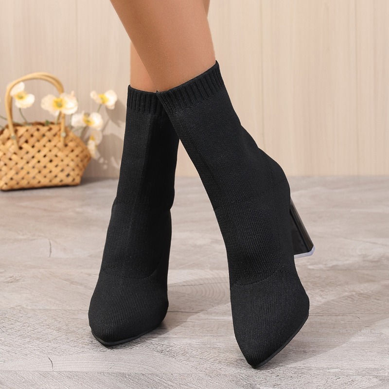 Simple Pointed Toe Knit Stretc - Pipe Bending Spring reseña y precio