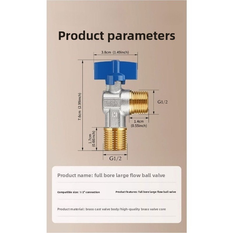 Brass Titanium G1/2 Toilet Flu - Toilet Fill Valve reseña y precio