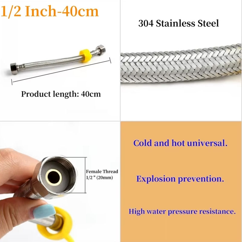 304 Stainless Steel Faucet Bra - Flexible Hose Braided reseña y precio