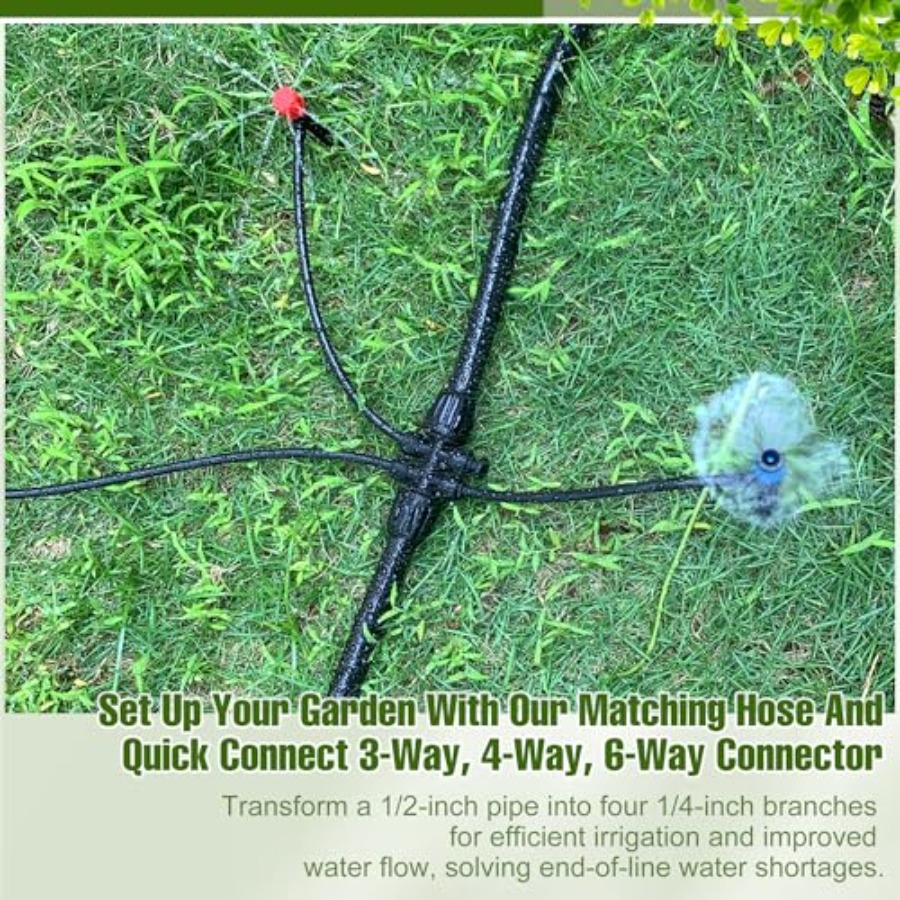 100FT 1/2 Inch Drip Irrigation - Push Fit Connector reseña y precio
