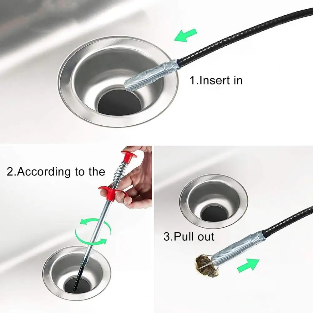 Flexible Spring Snake Drain Pi - Drain Snake Flexible reseña y precio